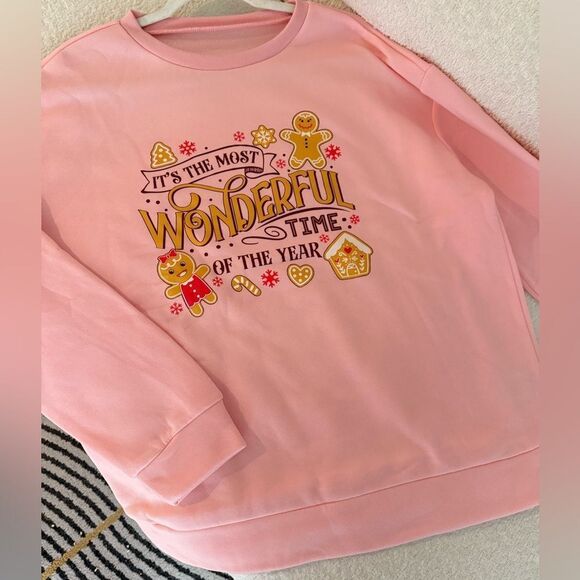 Christmas Graphic 'Most Wonderful Time' Vintage Inspired Cozy Holiday Sweatshirt - Picture 2 of 6
